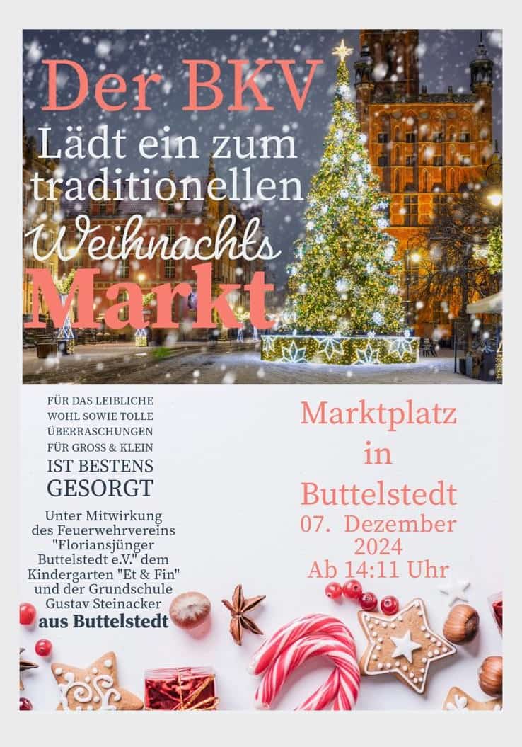 Kommt zum Buttelstedter Adventsmarkt